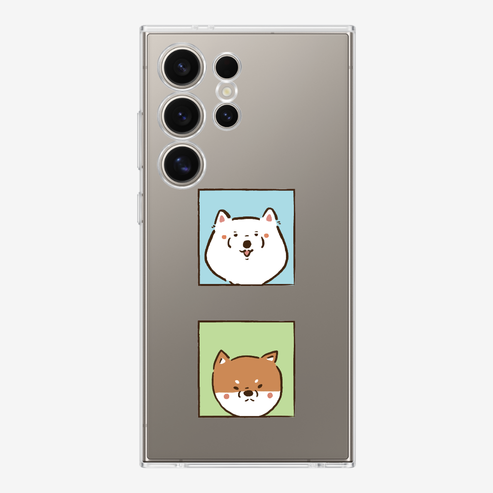Samoyed and Shiba Inu Phone Case
