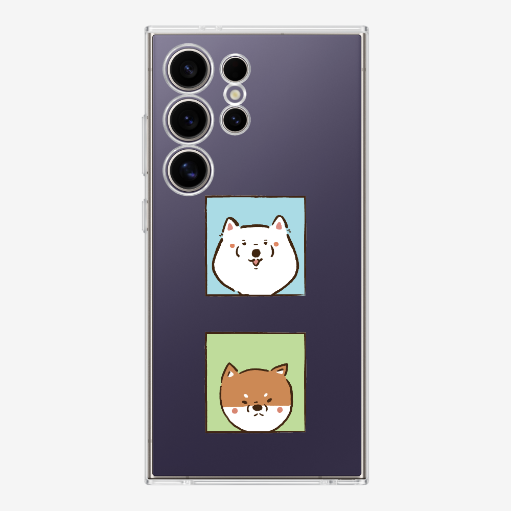 Samoyed and Shiba Inu Phone Case