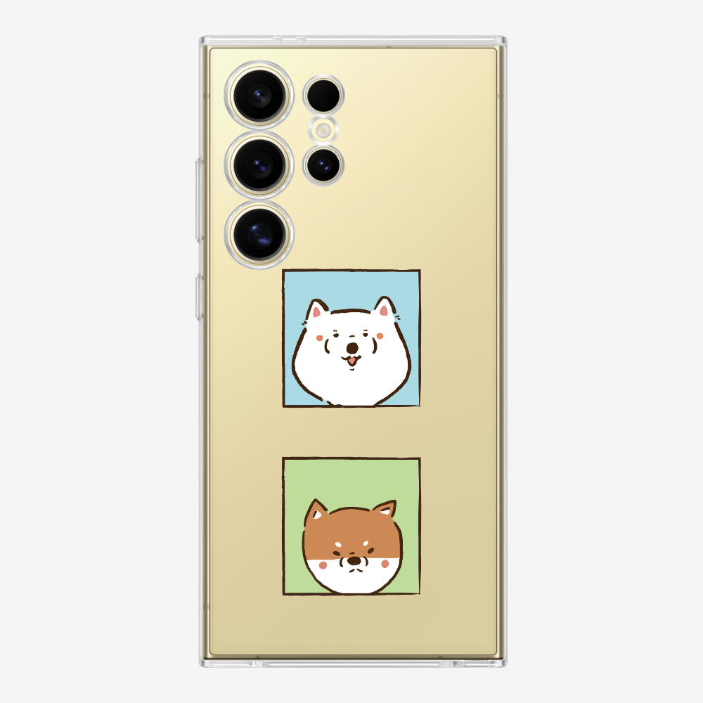 Samoyed and Shiba Inu Phone Case