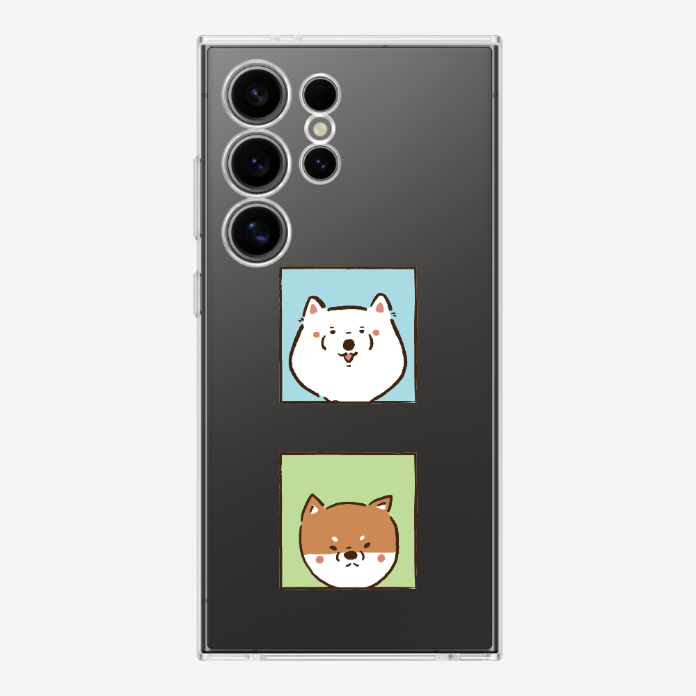 Samoyed and Shiba Inu Phone Case