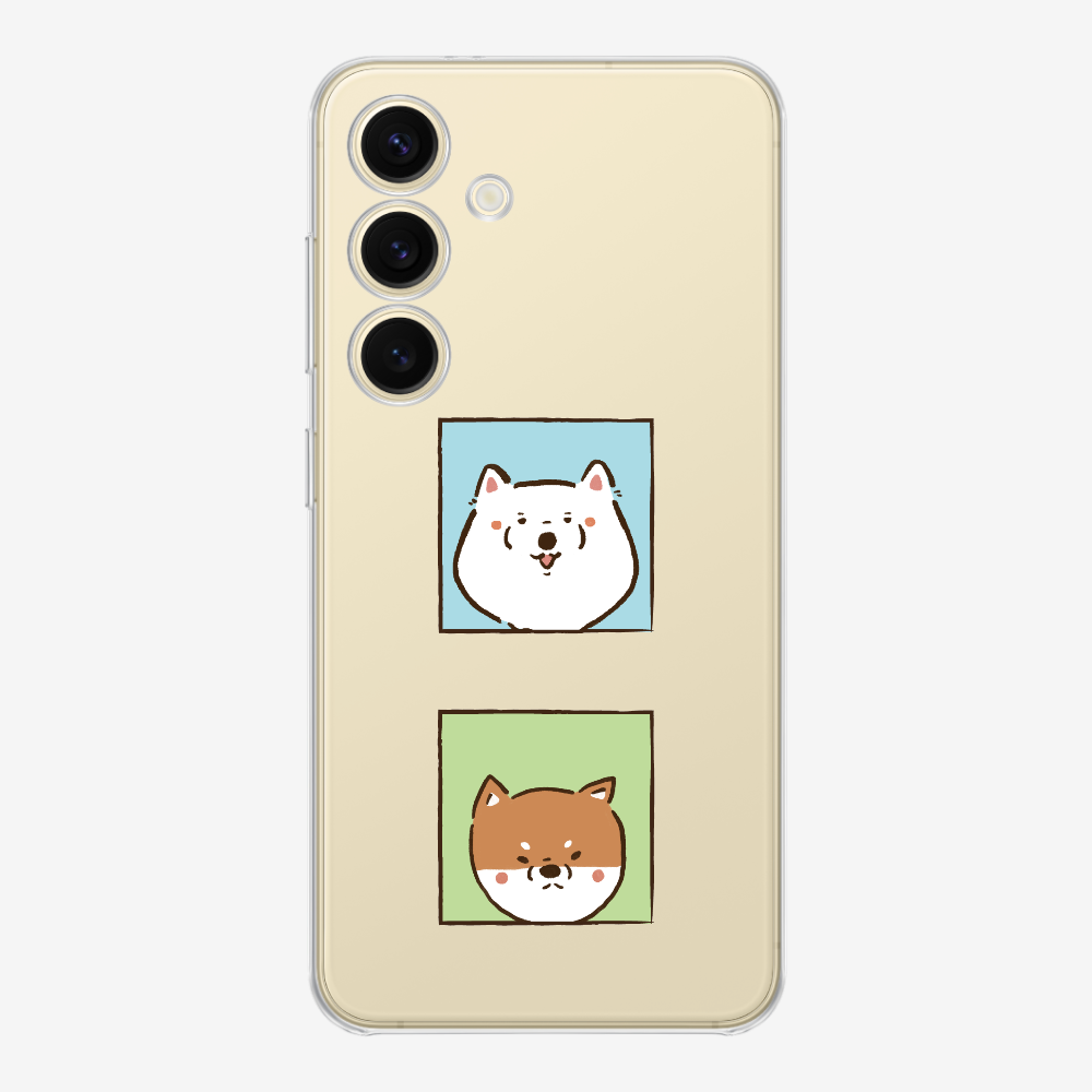 Samoyed and Shiba Inu Phone Case