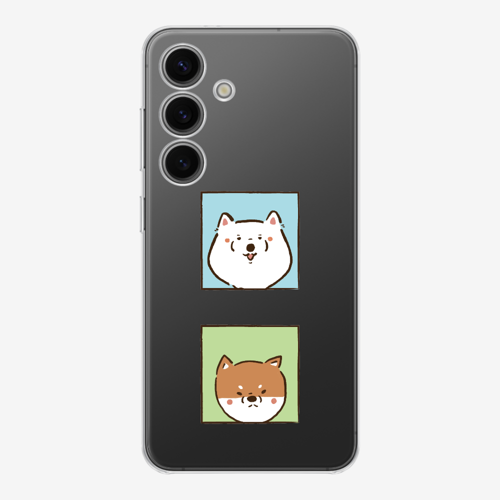 Samoyed and Shiba Inu Phone Case