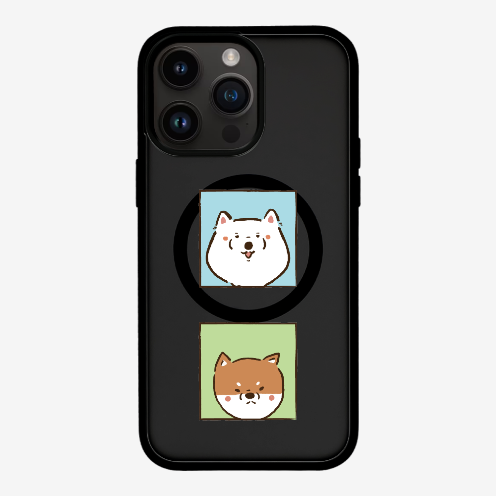 Samoyed and Shiba Inu Phone Case