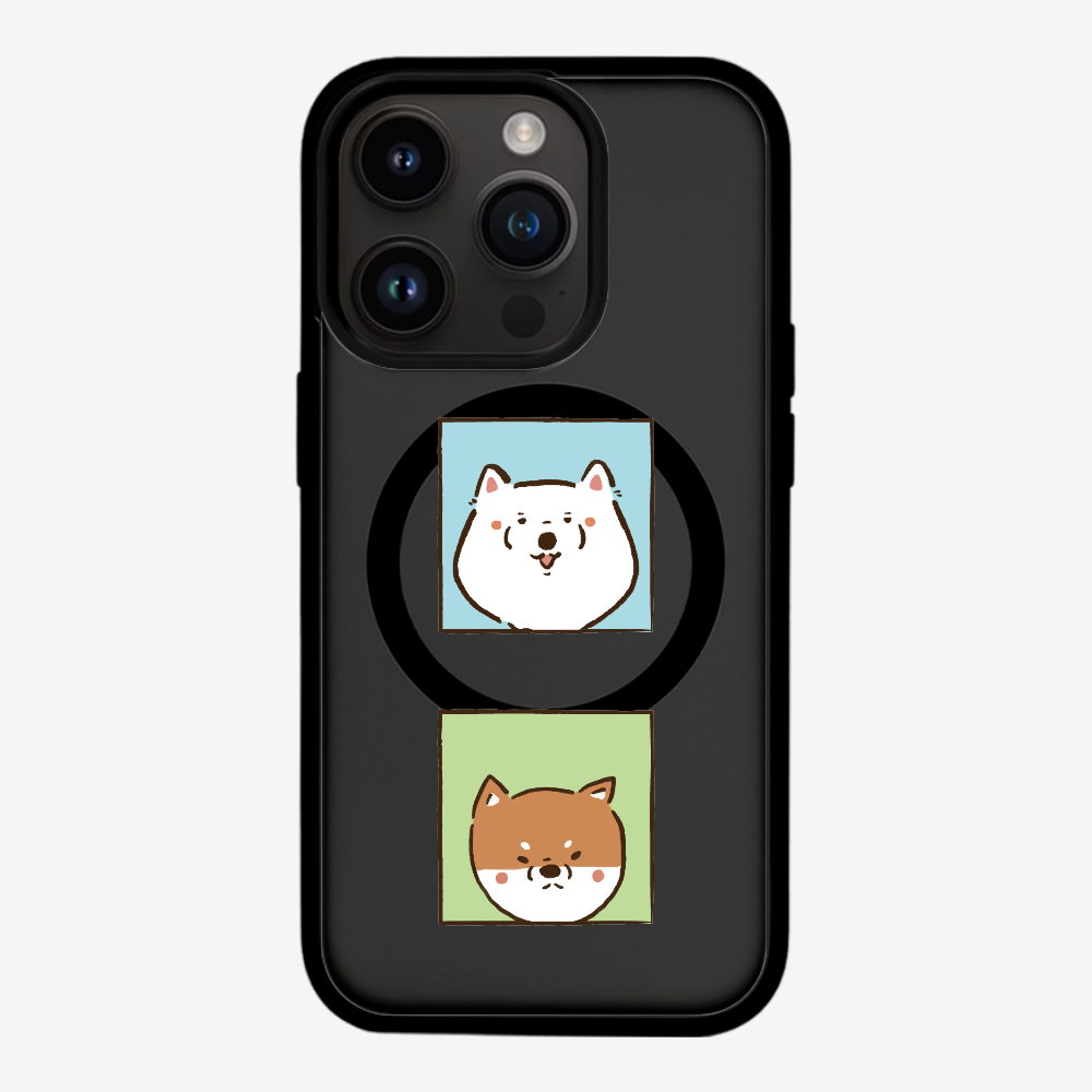 Samoyed and Shiba Inu Phone Case