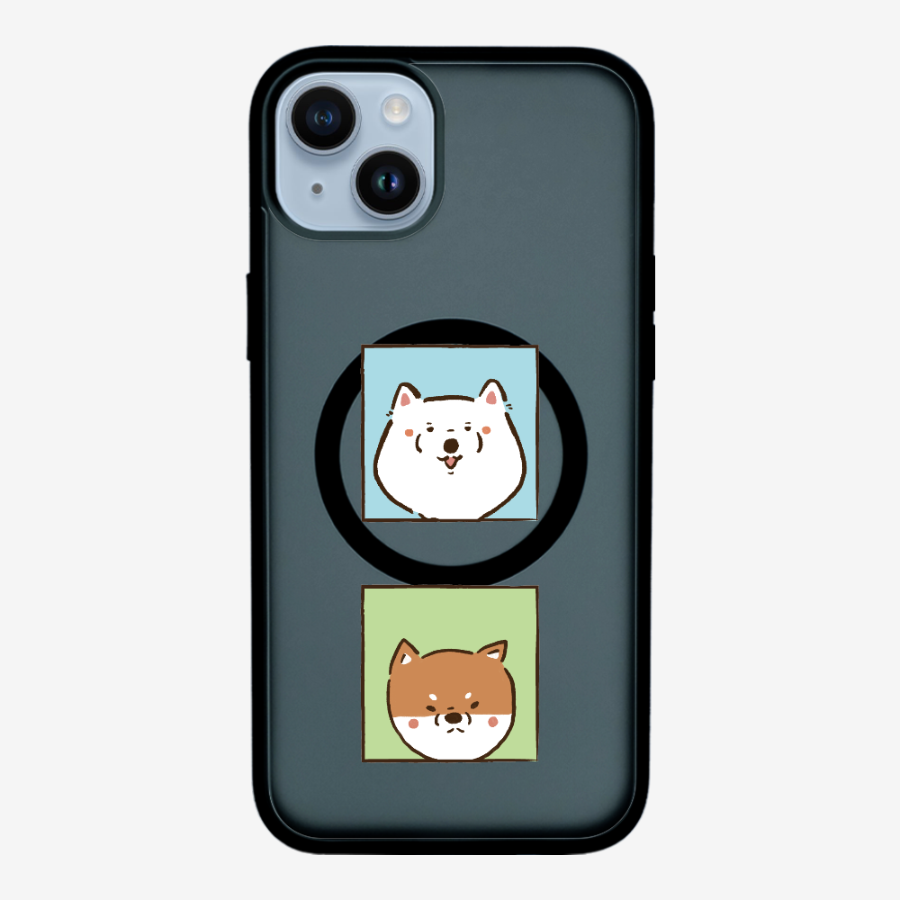 Samoyed and Shiba Inu Phone Case