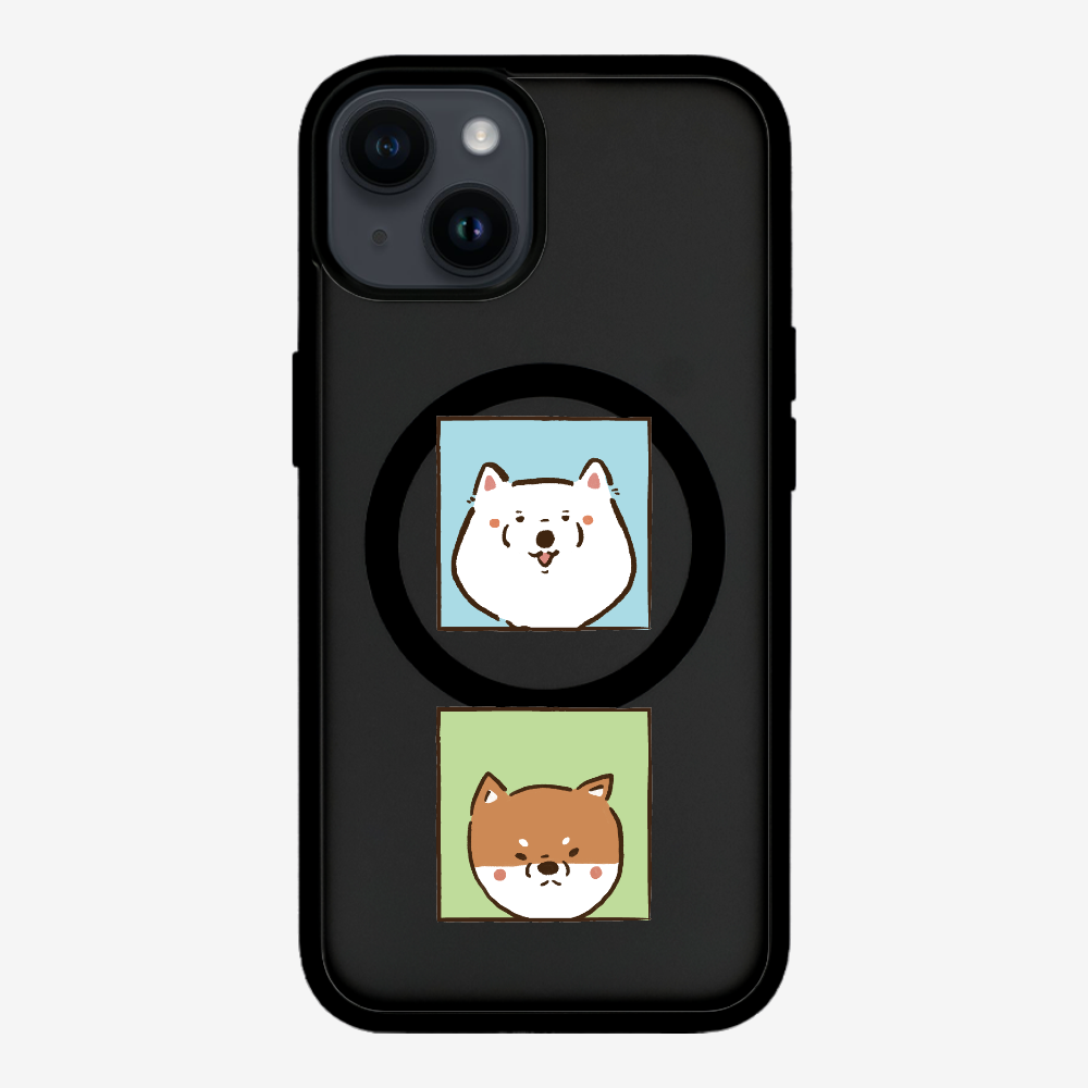 Samoyed and Shiba Inu Phone Case