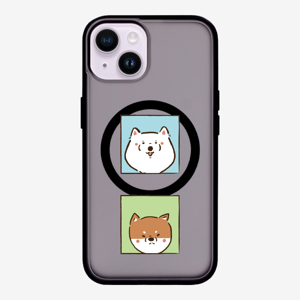 Samoyed and Shiba Inu Phone Case