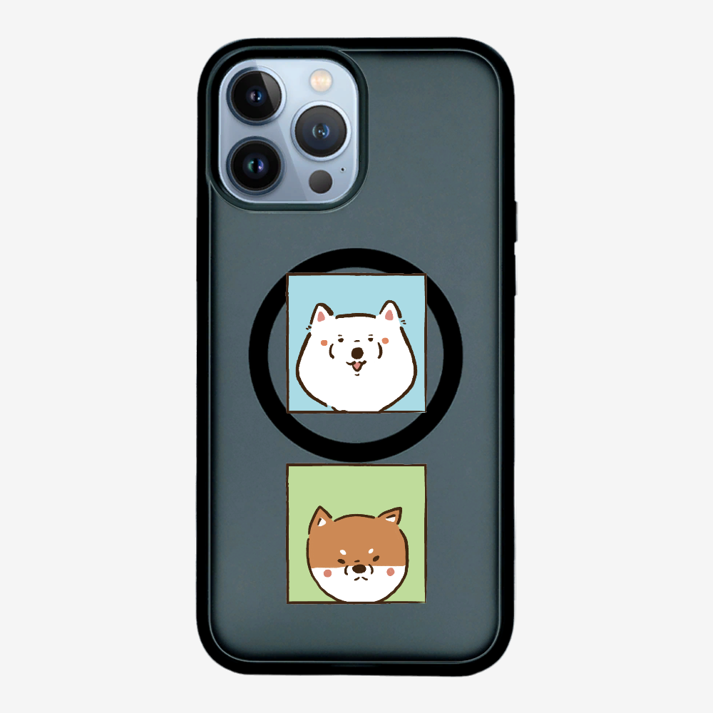 Samoyed and Shiba Inu Phone Case