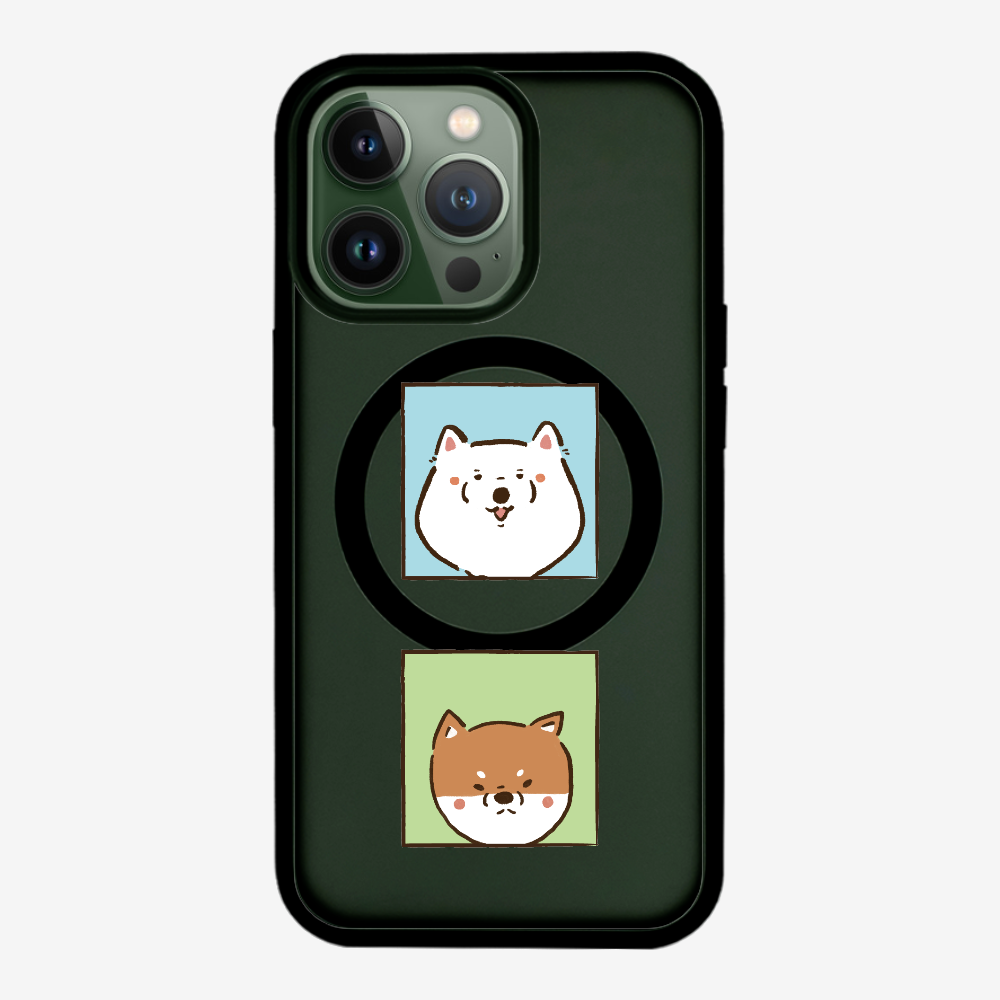 Samoyed and Shiba Inu Phone Case