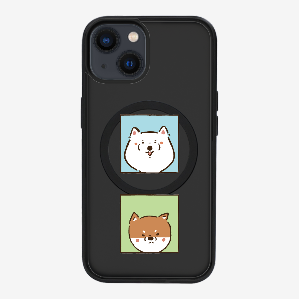 Samoyed and Shiba Inu Phone Case