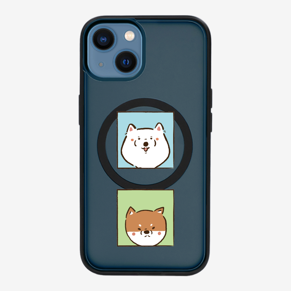 Samoyed and Shiba Inu Phone Case