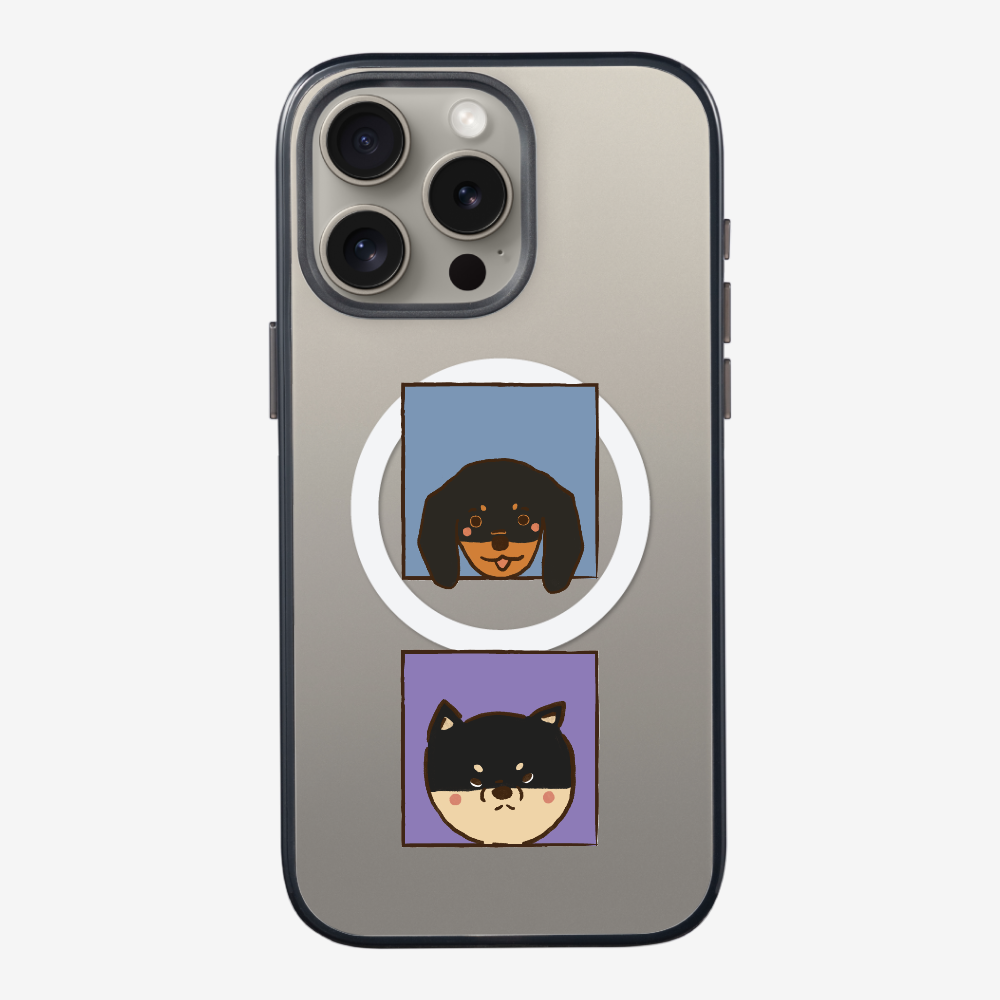 Dachshund and Corgi Phone Case