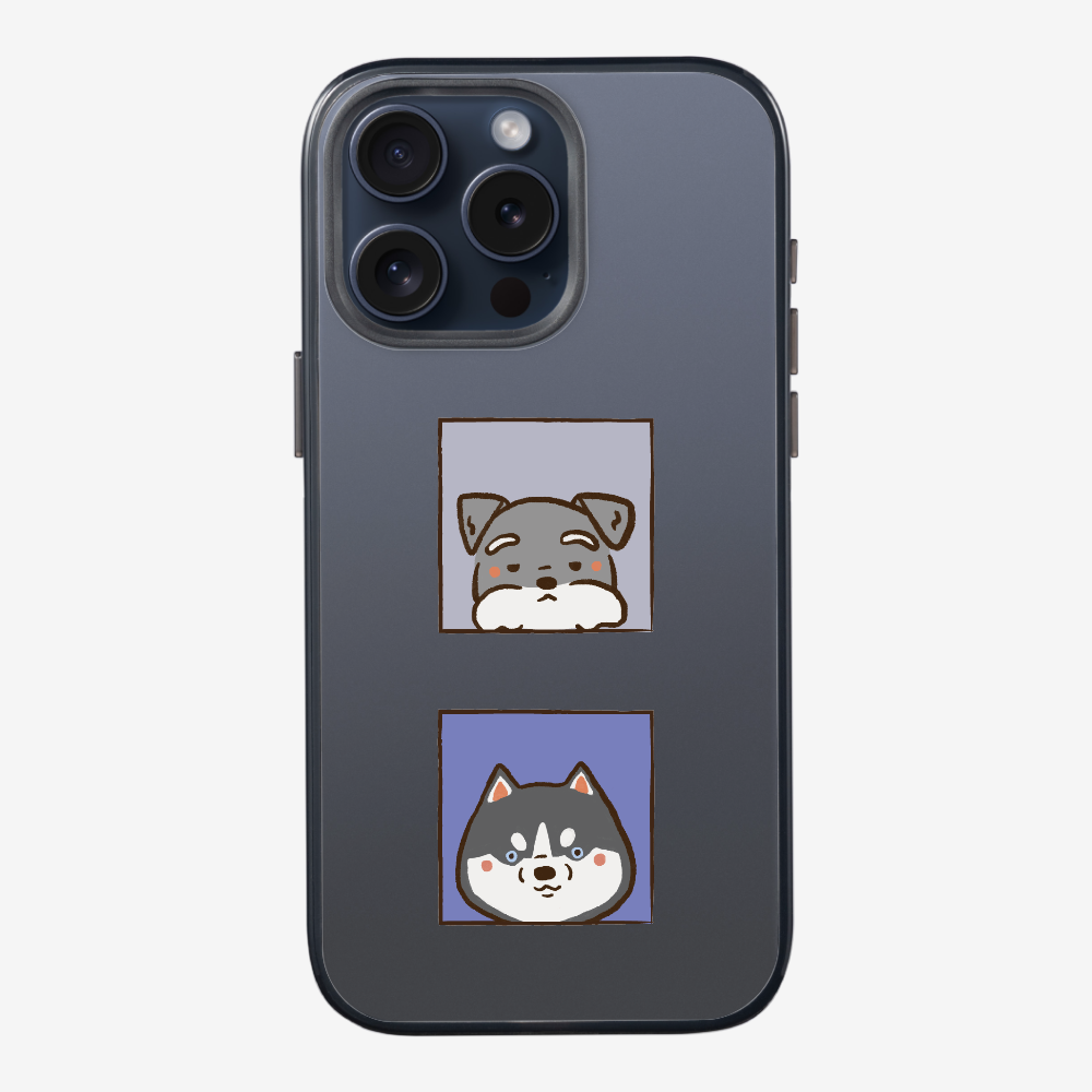Schnauzer and Husky Phone Case