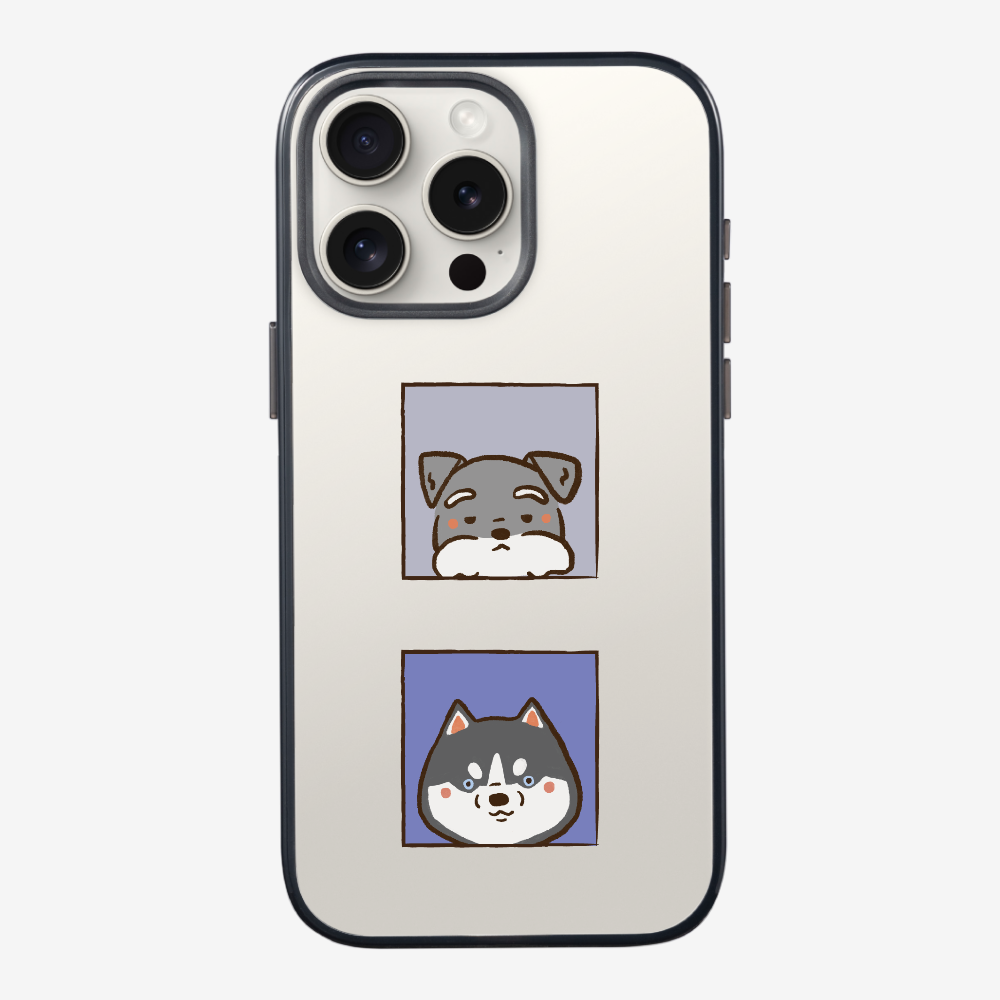 Schnauzer and Husky Phone Case