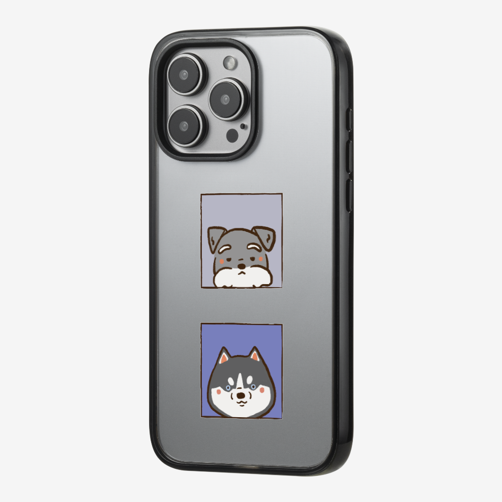 Schnauzer and Husky Phone Case
