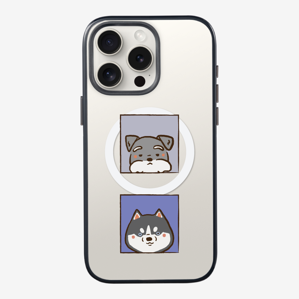 Schnauzer and Husky Phone Case