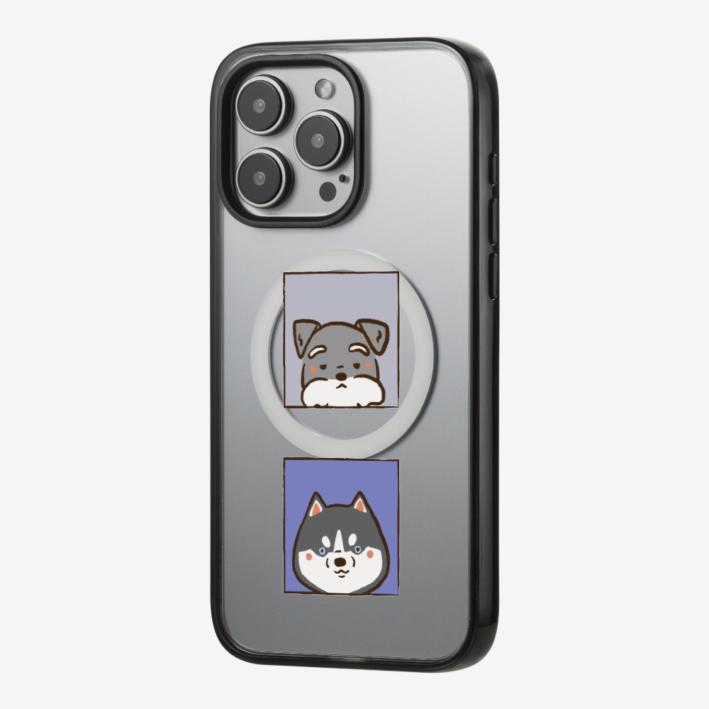 Schnauzer and Husky Phone Case