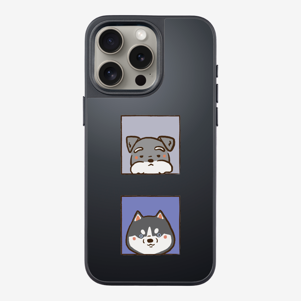 Schnauzer and Husky Phone Case