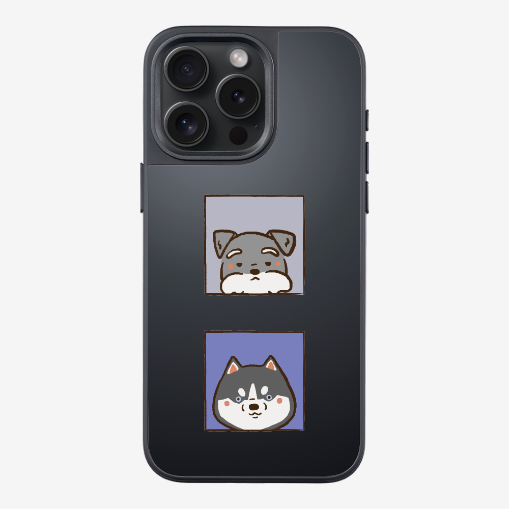 Schnauzer and Husky Phone Case