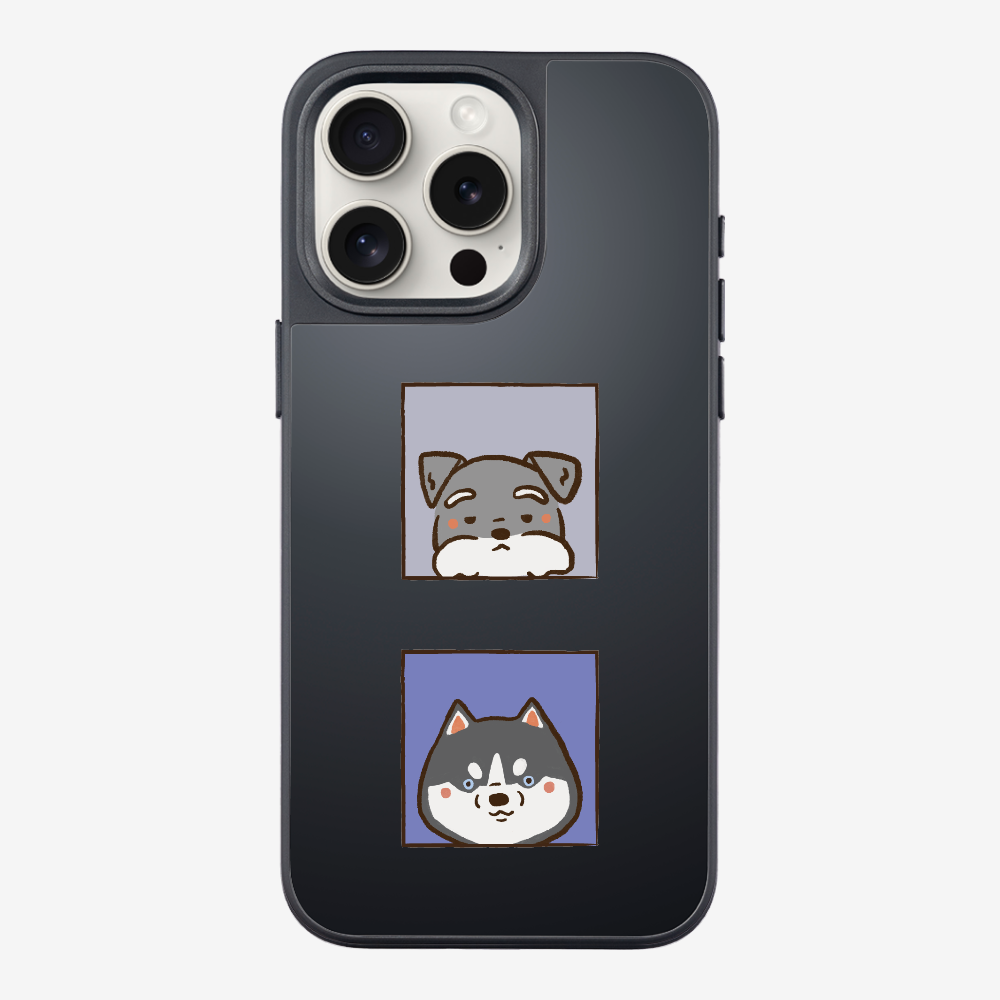Schnauzer and Husky Phone Case