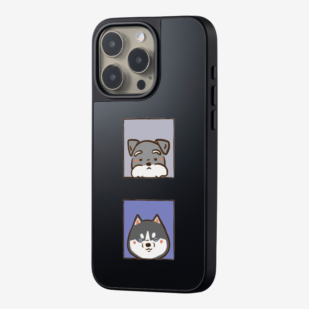 Schnauzer and Husky Phone Case