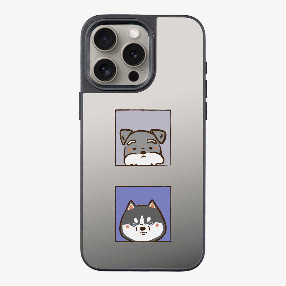 Schnauzer and Husky Phone Case