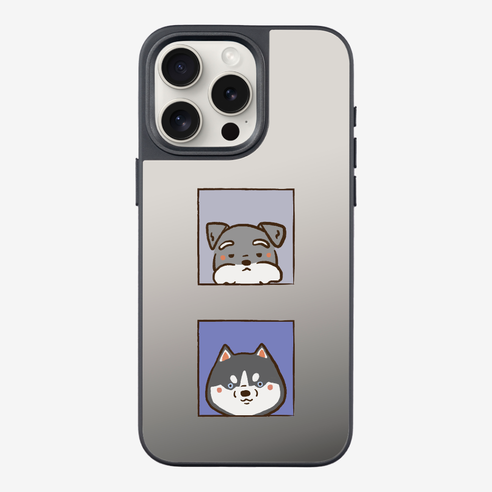 Schnauzer and Husky Phone Case