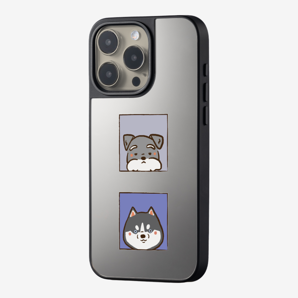 Schnauzer and Husky Phone Case