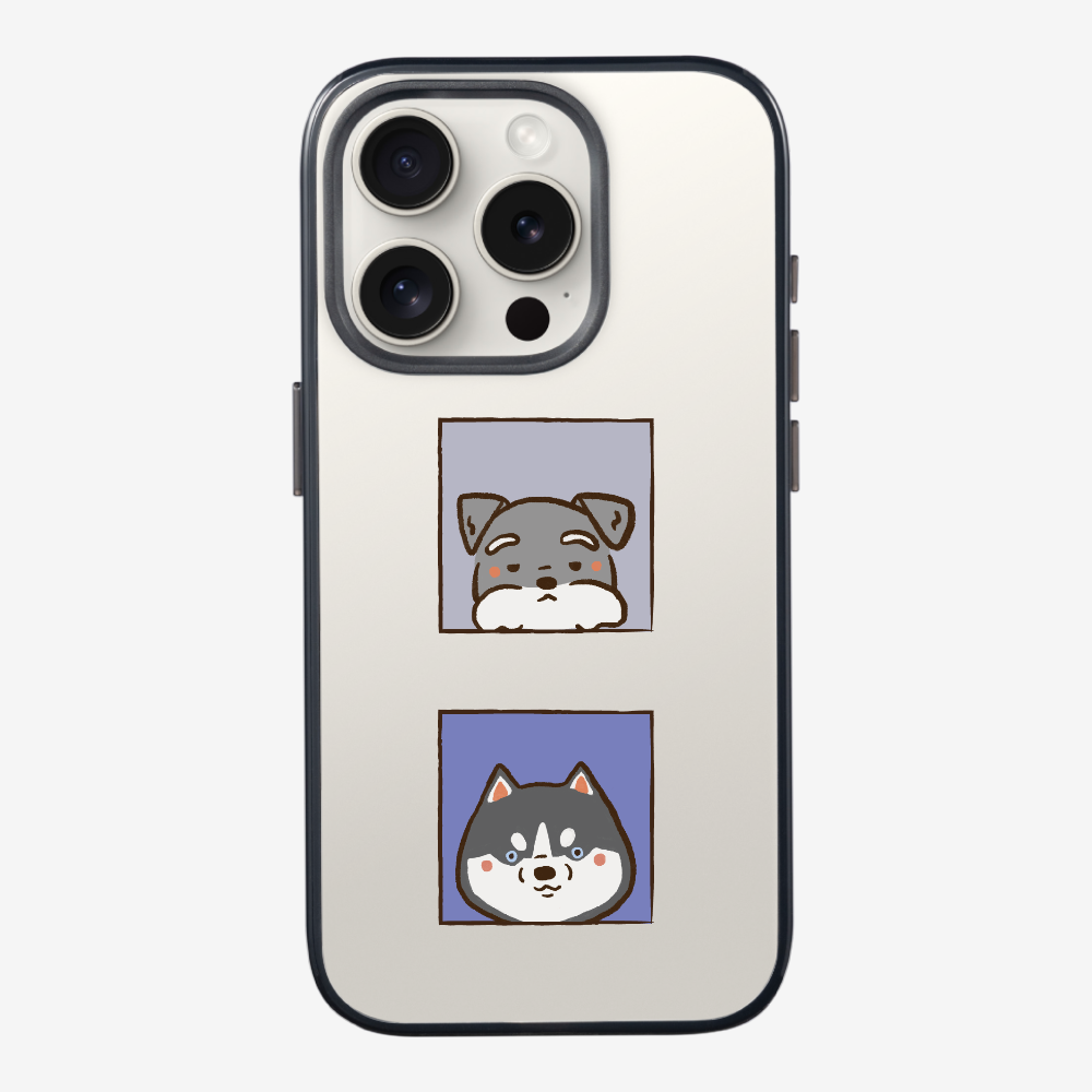 Schnauzer and Husky Phone Case