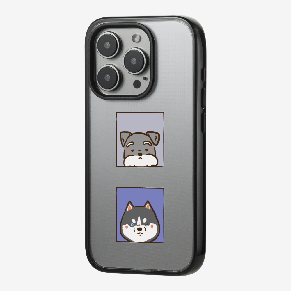 Schnauzer and Husky Phone Case