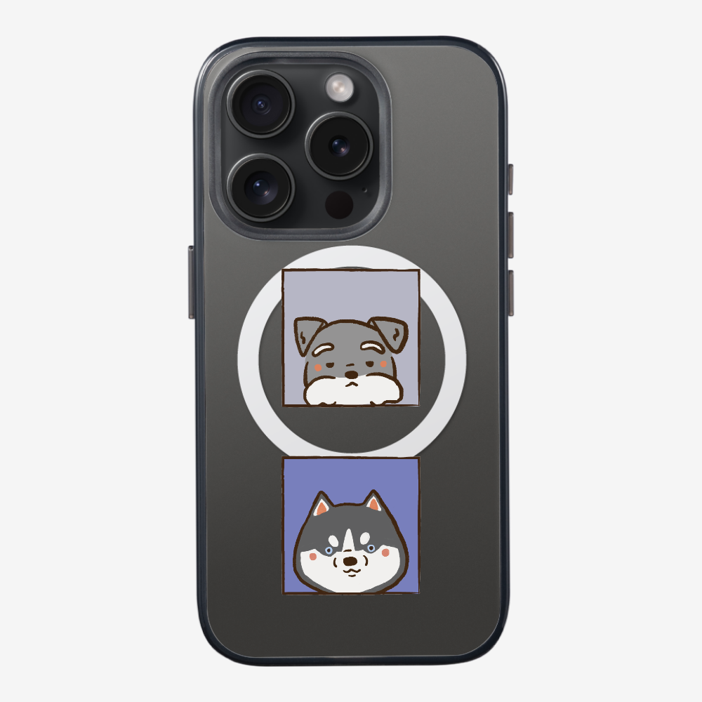 Schnauzer and Husky Phone Case