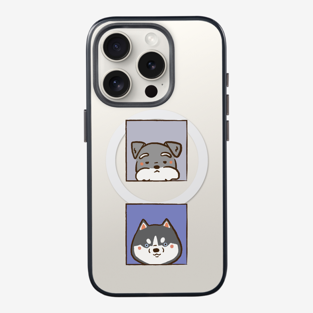 Schnauzer and Husky Phone Case