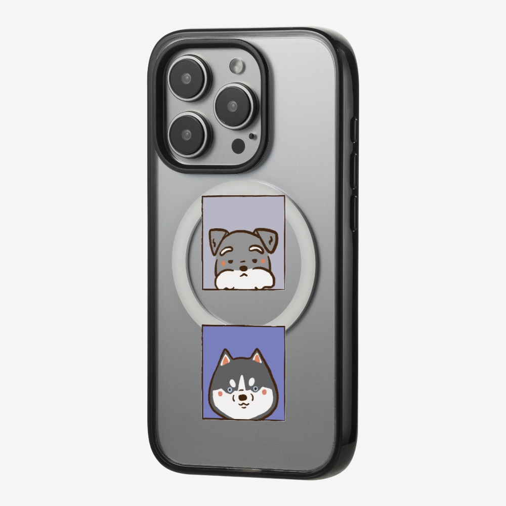 Schnauzer and Husky Phone Case