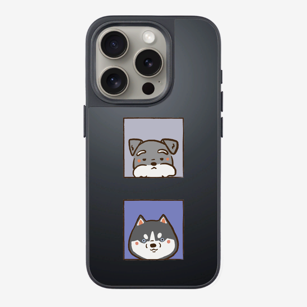 Schnauzer and Husky Phone Case