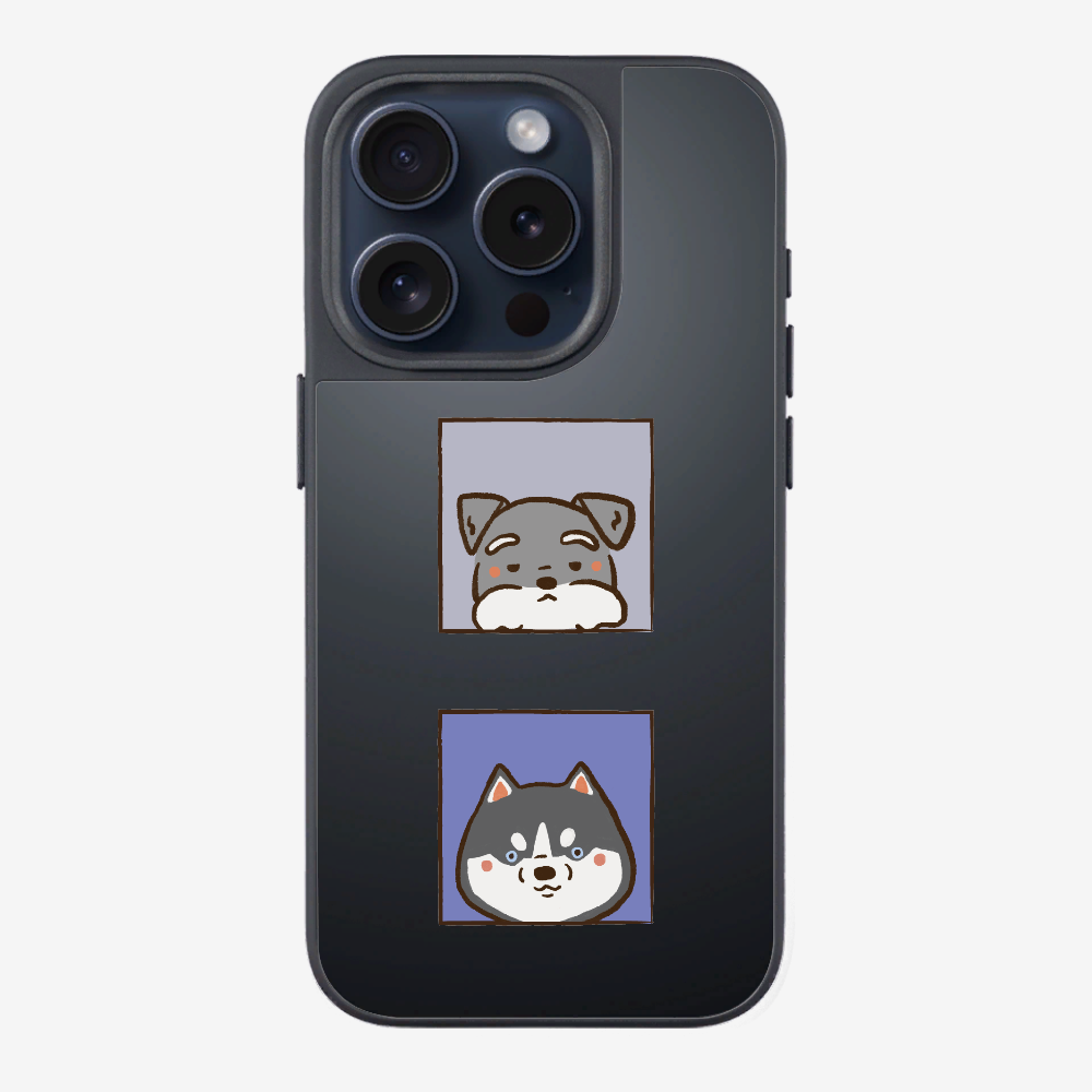 Schnauzer and Husky Phone Case
