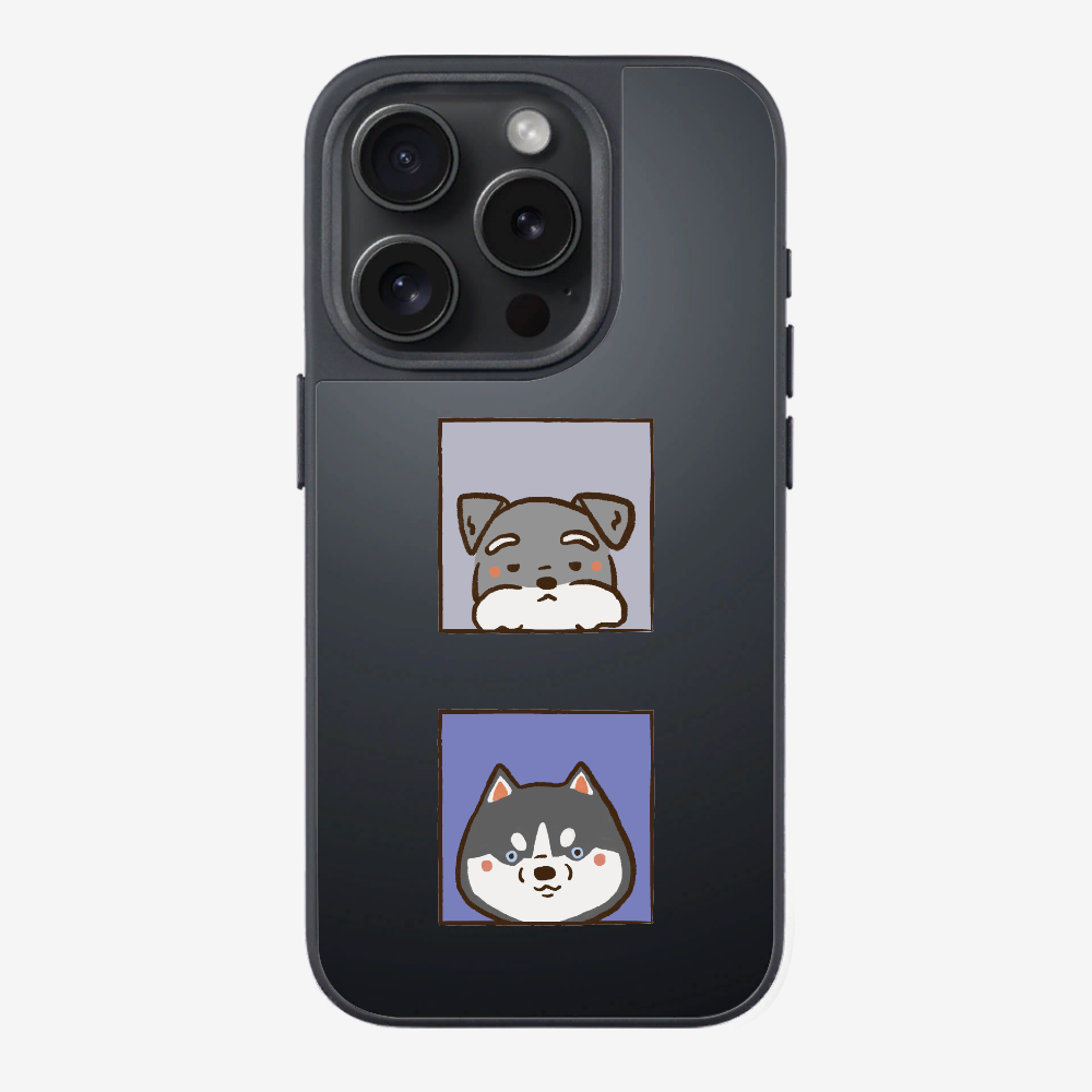 Schnauzer and Husky Phone Case