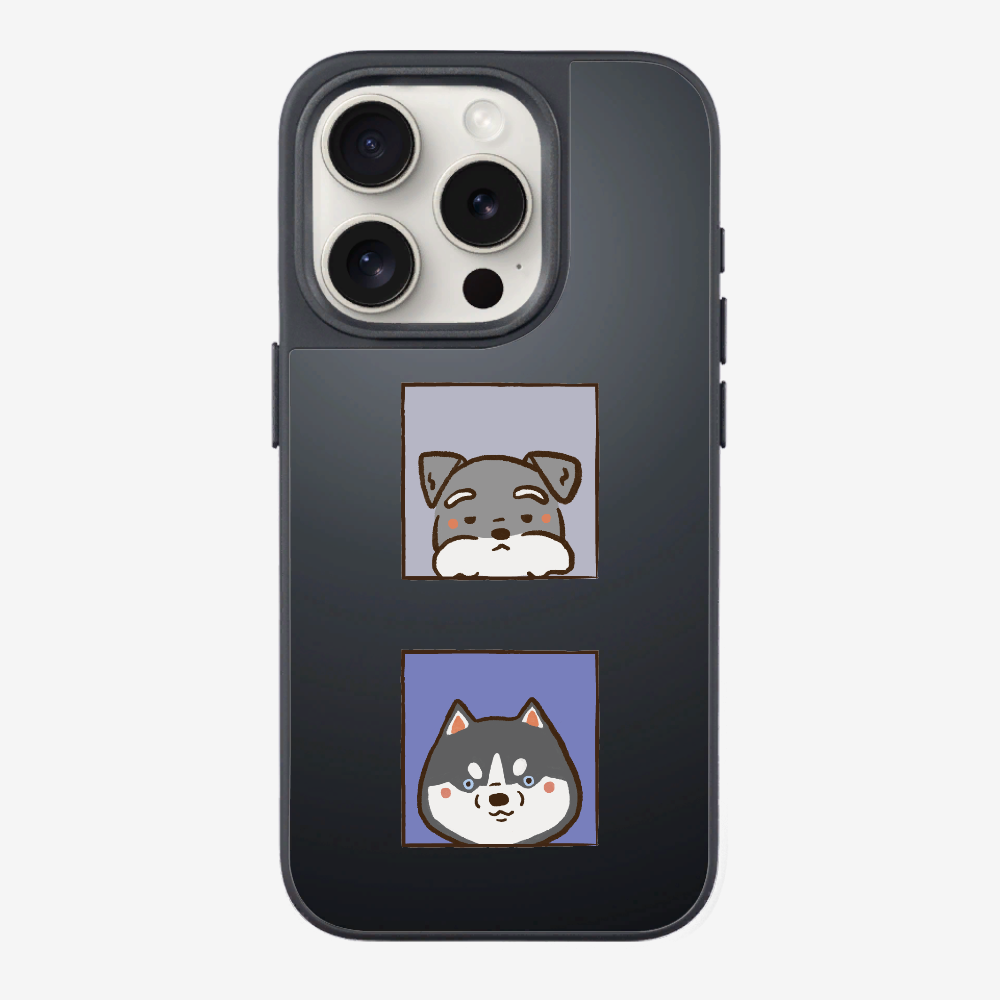 Schnauzer and Husky Phone Case