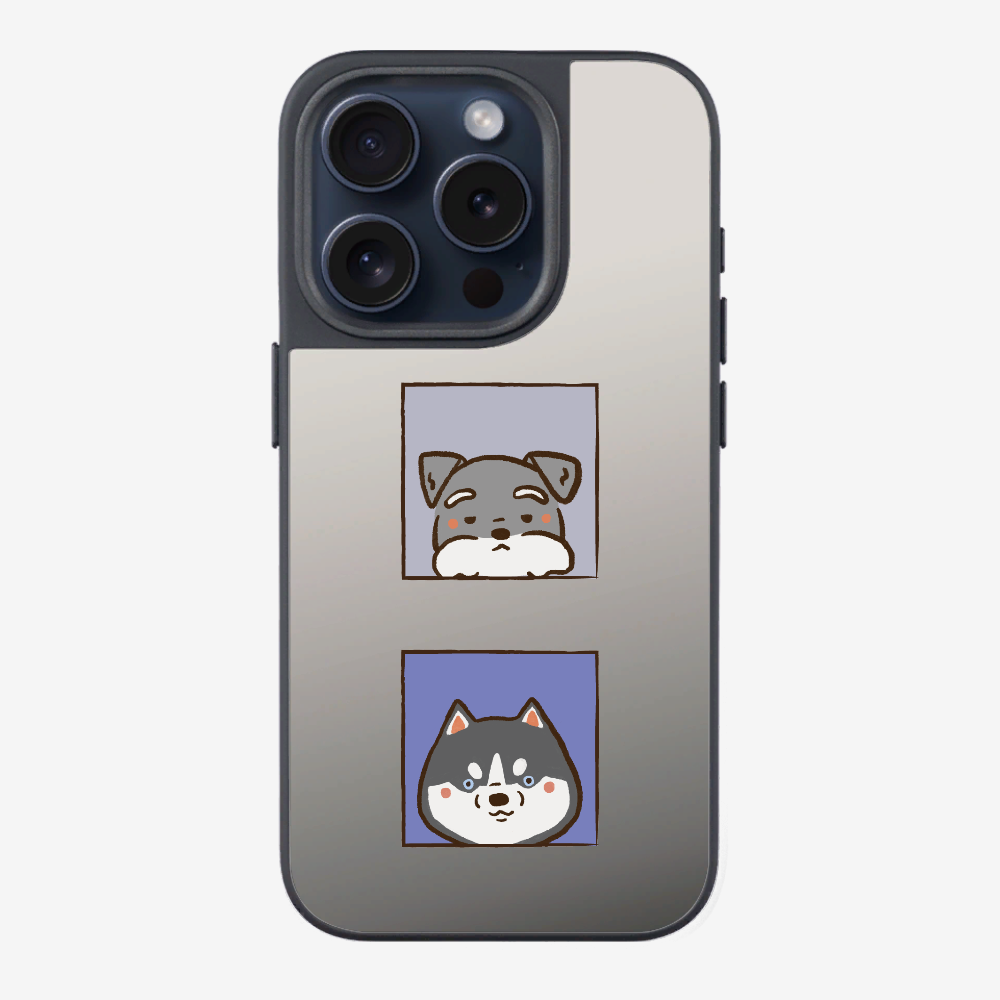 Schnauzer and Husky Phone Case