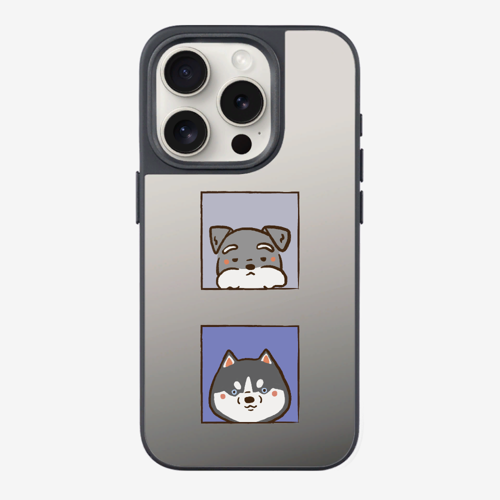 Schnauzer and Husky Phone Case