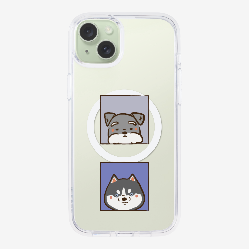 Schnauzer and Husky Phone Case