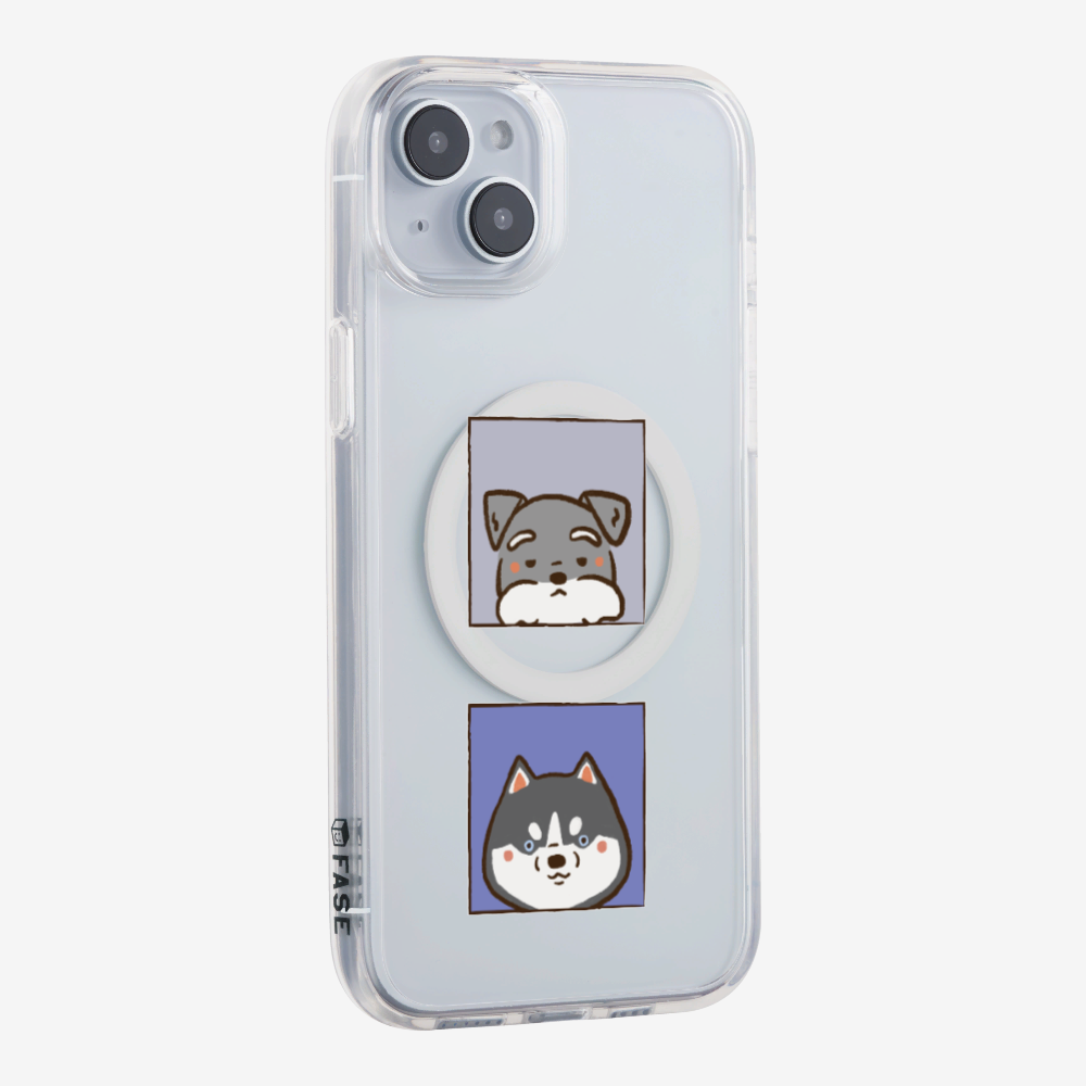 Schnauzer and Husky Phone Case