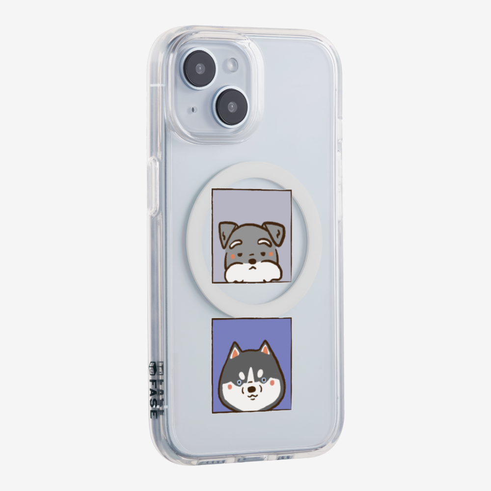 Schnauzer and Husky Phone Case