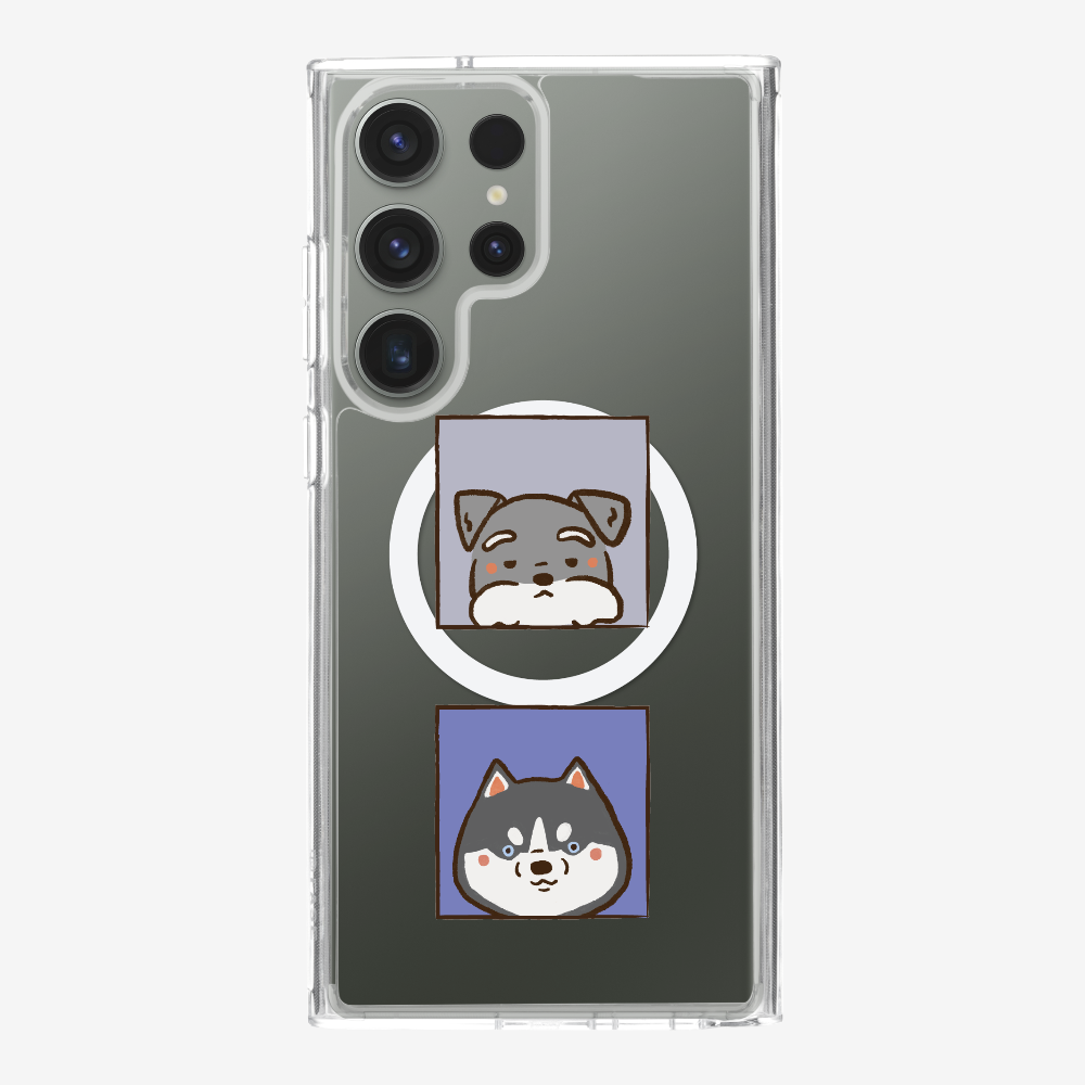 Schnauzer and Husky Phone Case