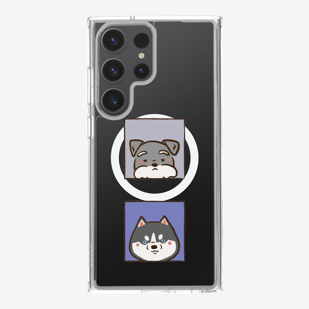 Schnauzer and Husky Phone Case