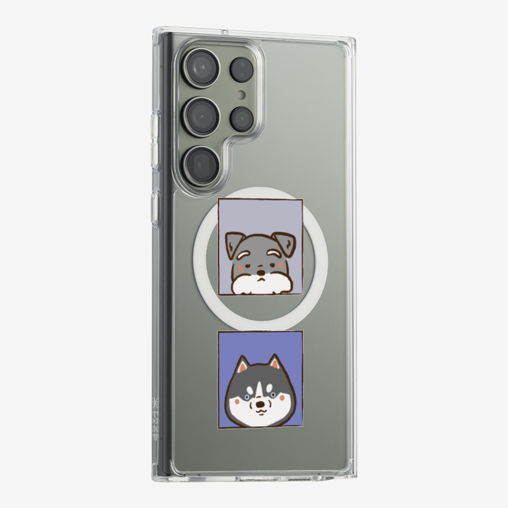Schnauzer and Husky Phone Case