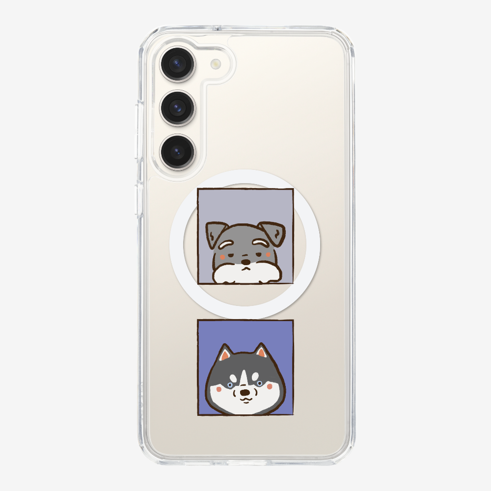 Schnauzer and Husky Phone Case