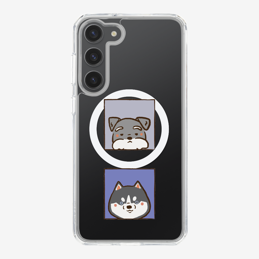 Schnauzer and Husky Phone Case