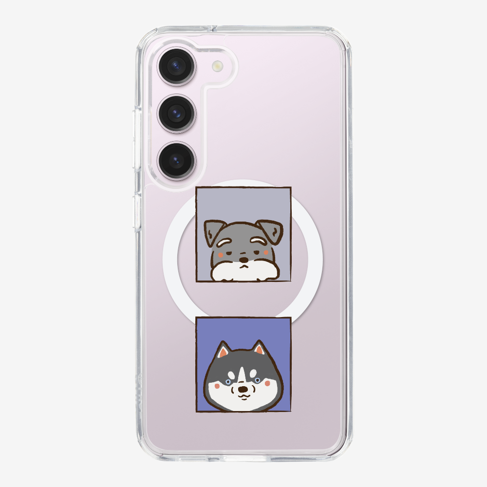 Schnauzer and Husky Phone Case