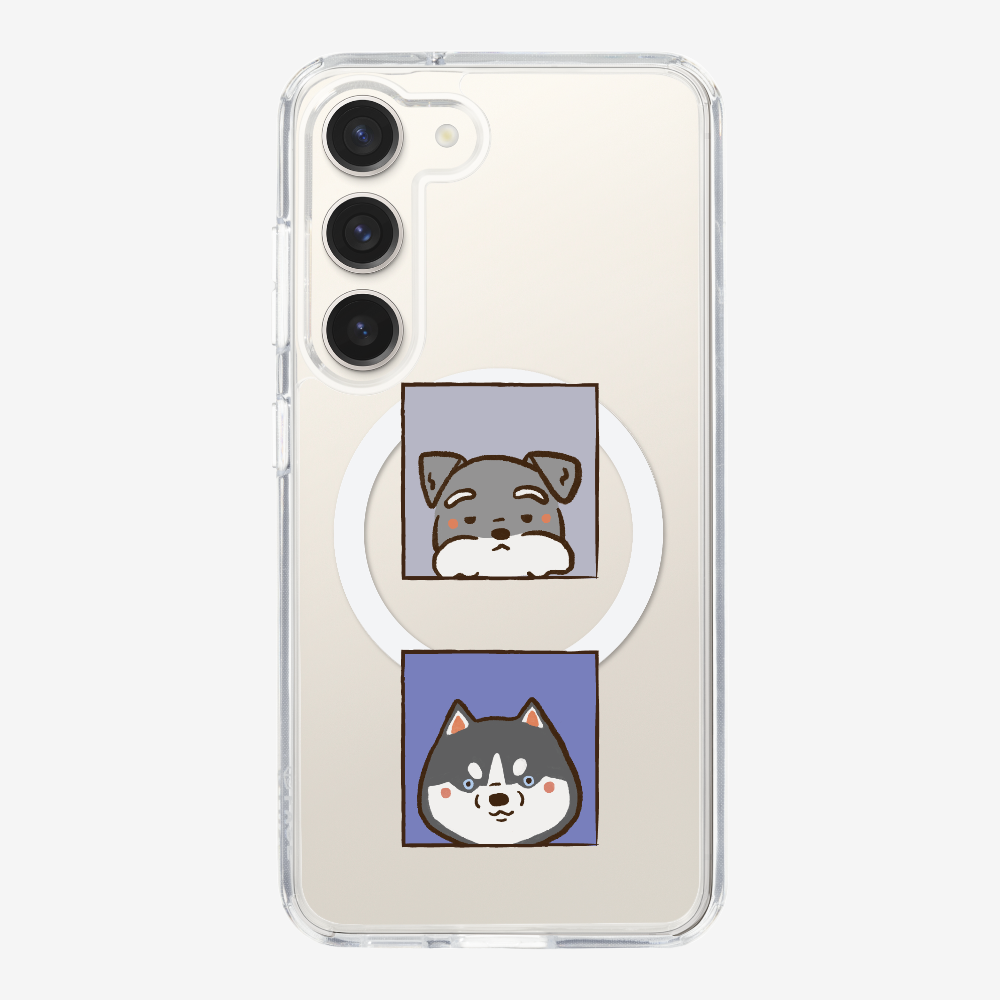 Schnauzer and Husky Phone Case