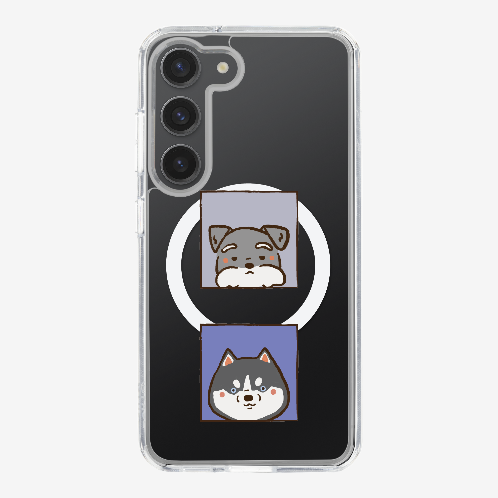 Schnauzer and Husky Phone Case